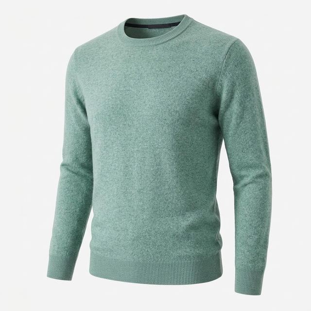 JIANCHI Sage Green Crew Neck Long Sleeve Pullover Knit Sweater Women Fashion Loose Fit Private Label Custom Color Small MOQ Factory LK23010